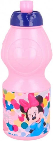 Disney Bidon Minnie Mouse Junior 18 X 6,5 Cm 400 Ml Roze