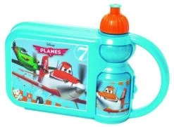 Disney Broodtrommel Met Beker Planes Blauw/oranje