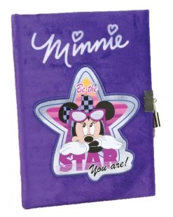 Disney Dagboek Minnie Mouse Meisjes 21 X 16 X 4 Cm Suède Paars