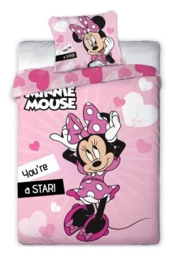 Disney Dekbedovertrek Minnie Mouse 140 X 200 Cm Polyester Roze