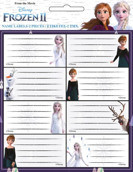 Disney Etiketten Frozen II Junior Papier Wit 16 Stuks