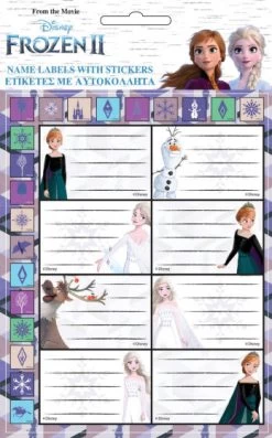 Disney Etiketten Frozen II Junior Papier Wit 8 Stuks
