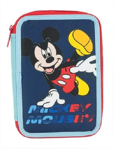 Disney Etui Mickey Mouse Junior 18 X 15 Cm Polyester Blauw