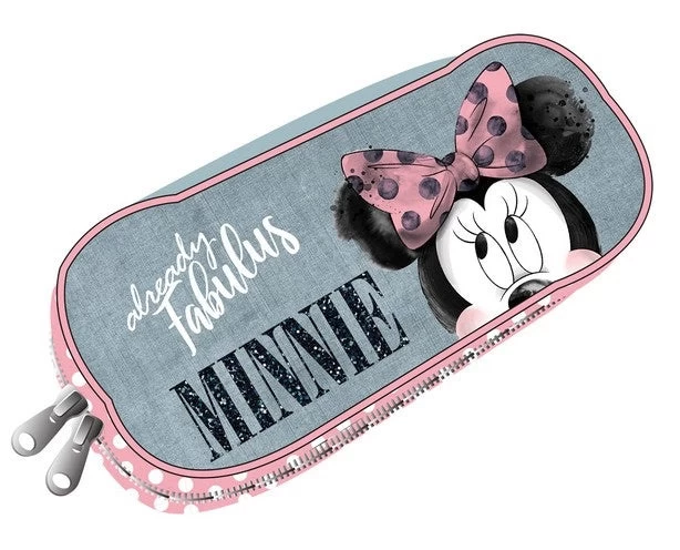 Disney Etui Minnie Mouse Junior 10,5 X 23,5 Cm Polyester Grijs