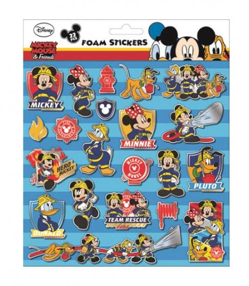 Disney Foamstickers Mickey Mouse 24 X 20,5 Cm 22-delig Blauw