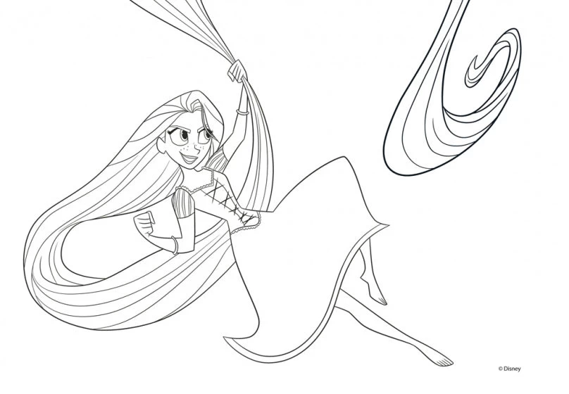 Disney Kleur- En Stickerboek Tangled Junior 23 X 33 Cm Paars - Afbeelding 4