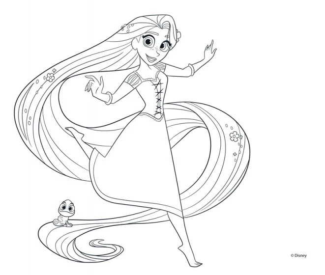 Disney Kleur- En Stickerboek Tangled Junior 23 X 33 Cm Paars - Afbeelding 5