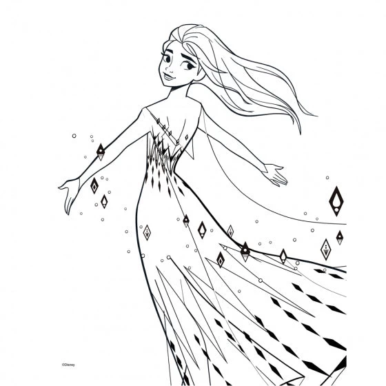 Disney Kleurboek Frozen 2 Junior Papier Paars/wit 26-delig - Afbeelding 4