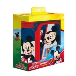 Disney Lunchset Mickey Mouse Junior Aluminium Blauw 2-delig