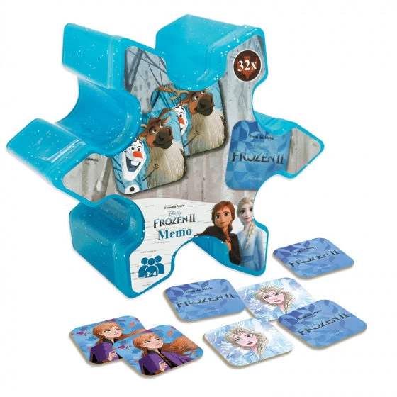 Disney Memospel Frozen II Junior Karton Blauw 32-delig