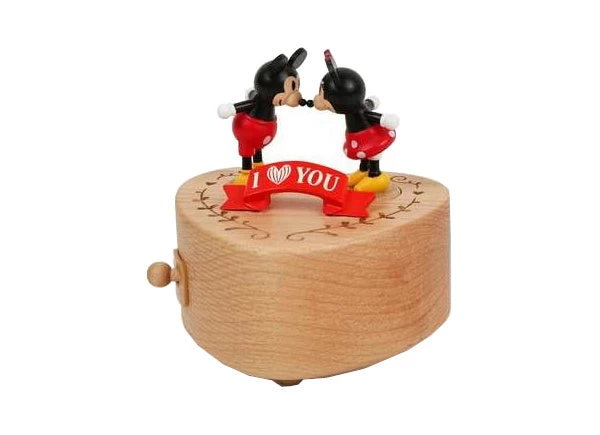 Disney Muziekdoos Mickey Loves Minnie Wooderful Life 8,8 Cm Hout