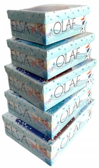 Disney Opbergdozen Frozen Meisjes Blauw/wit 5 Stuks