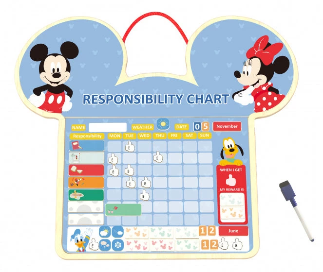 Disney Prioriteitenplanner Mickey Mouse Junior 44 Cm Hout Blauw