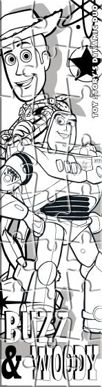 Disney Legpuzzel/kleurplaat Toy Story Junior Karton 24 Stukjes - Afbeelding 3