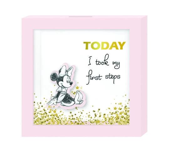 Disney Spaarpot Minnie Mouse 16 Cm Meisjes Hout Roze/wit