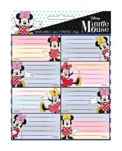 Disney Naamlabels Minnie Mouse Meisjes Papier 16 Stuks