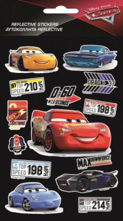 Disney Stickers Cars Reflecterend Jongens Vinyl 26 Stuks