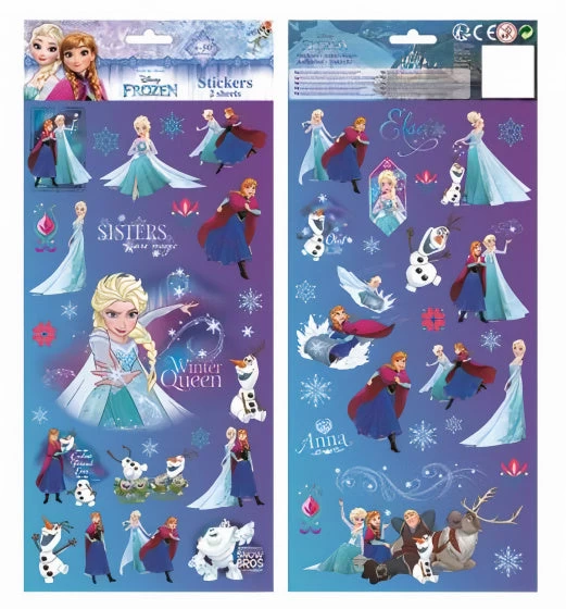 Disney Stickervel Frozen Junior 35,5 Cm Papier Paars 2-delig