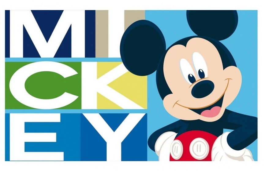Disney Vloerkleed Mickey Mouse 40 X 60 Cm Polyester Blauw
