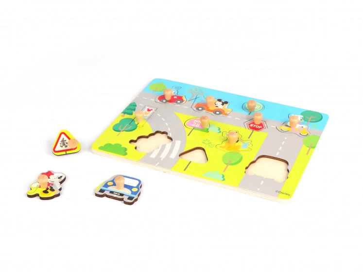 Disney Mickey Mouse Noppenpuzzel Hout, 12dlg. - Afbeelding 3