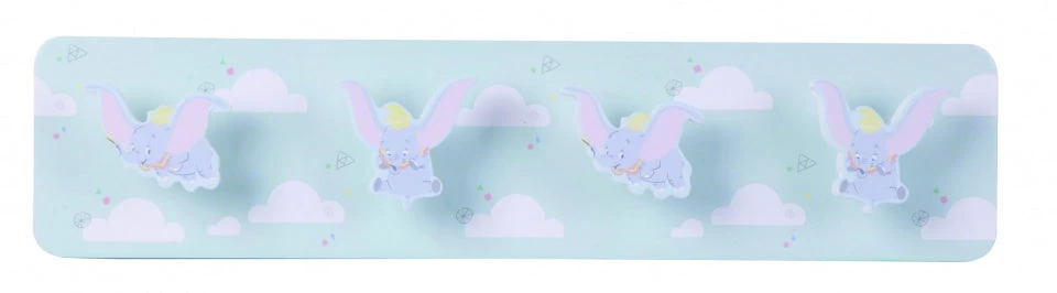 Disney Wandkapstok Dombo Junior 40 Cm Hout Mintblauw/roze