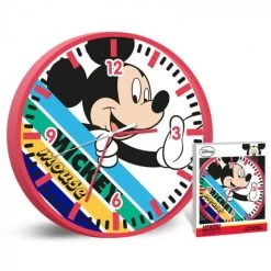 Disney Wandklok Mickey Junior 25 Cm Rood