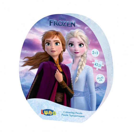 Disney Kleurpuzzeltoren Frozen Junior 13 Cm Paars 24 Stuks - Afbeelding 3