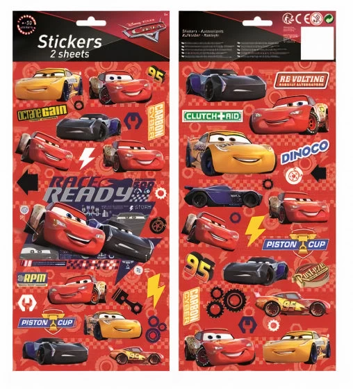 Disney Stickervel Cars Junior 35,5 Cm Papier Rood 2-delig