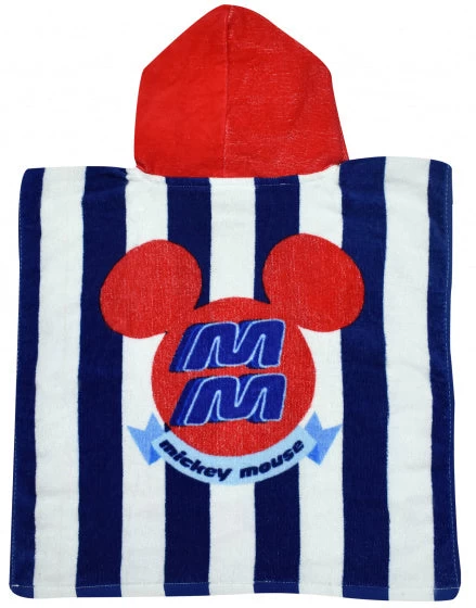 Disney Badponcho Mickey Junior 50 X 100 Cm Katoen Rood/wit - Afbeelding 2