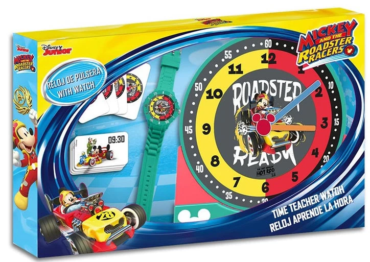 Disney Leerklok-set Mickey Mouse Junior Rubber 3-delig