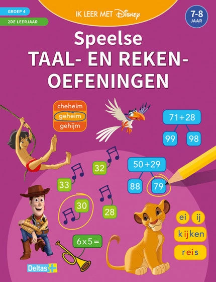 Disney Speelse Taal- En Rekenoefeningen 7-8 Jaar